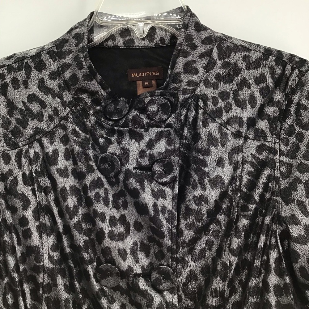 Multiples Leopard Print Shiny 3/4 Sleeve Double B… - image 3